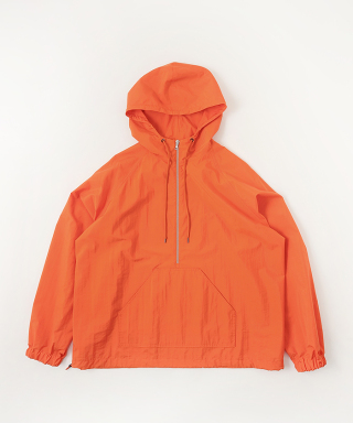 WASHED COTTON NYLON WEATHER HOODED ZIP P/O　A23SB01NW