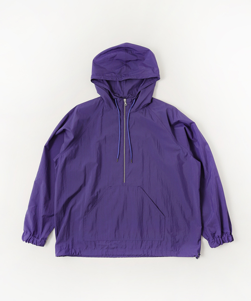 WASHED COTTON NYLON WEATHER HOODED ZIP P/O A23SB01NW(M233G017