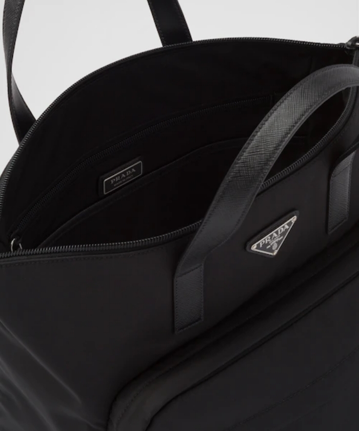 Re-Nylon xサフィアーノレザー トートバッグ Re-Nylon xサフィアーノレザー トートバッグ