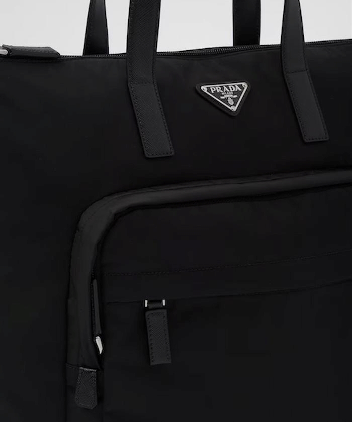 Re-Nylon xサフィアーノレザー トートバッグ Re-Nylon xサフィアーノレザー トートバッグ