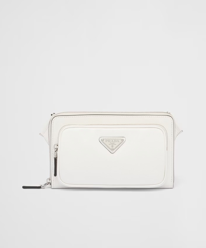 【PRADA】ホワイト サフィアーノレザー チェーンカードケース 三越伊勢丹 | PRADA/プラダ_Women通販 | サフィアーノ