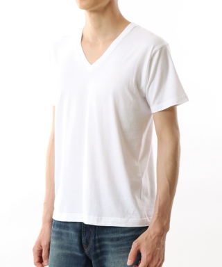ヘインズ 2P Japan Fit VネックTシャツ　H5355