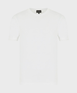 【新品】ジョルジオアルマーニ　刺繍ロゴ入りメンズ・半袖Tシャツ　50(L相当)