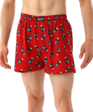 Woven Boxer Holiday Bear Printed　RM4-Y202