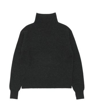 CAREY-12GG NAVAL RIB FUNNEL NECK JUMPER　SNM-895