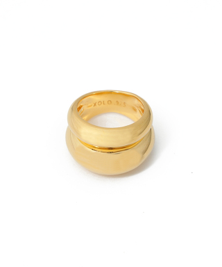 Double Puff Ring 24K Coating　XOR033-AG