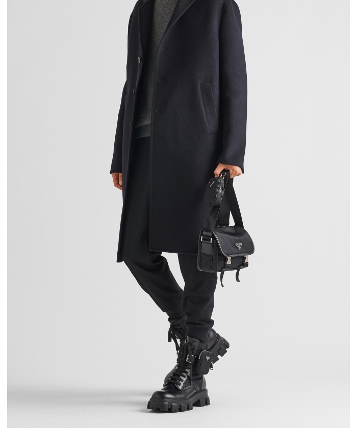 Re-Nylon x サフィアーノレザー ショルダーバッグ Re-Nylon x サフィアーノレザー ショルダーバッグ