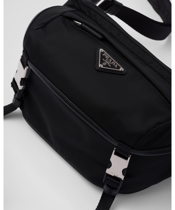 Re-Nylon xサフィアーノレザー ショルダーバッグ Re-Nylon xサフィアーノレザー ショルダーバッグ