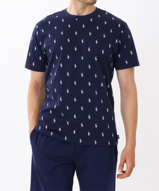 Short Sleeve Crew Shirt Polo Player Printed　RM8-Z202