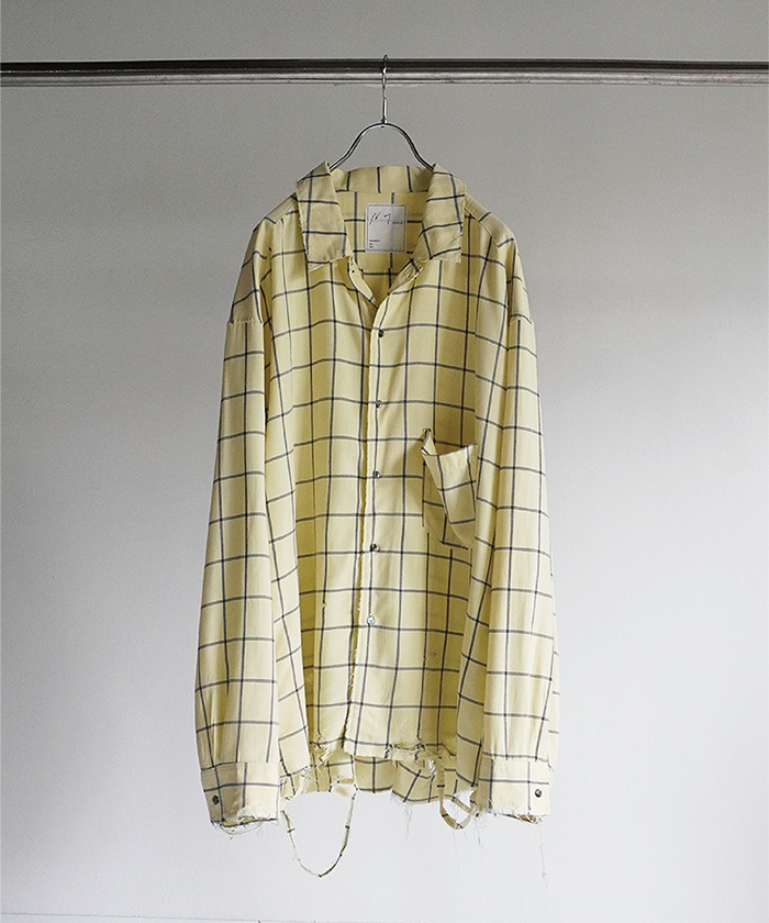 トップス Rayon Check Shirt RAYON CHECK S/S OPEN SHIRT | GOLD(ゴールド) / トップス 半袖