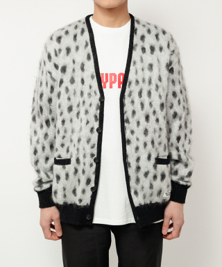 LEOPARD HEAVY MOHAIR BLEND CARDIGAN 24FW-WMK-KN10(M24DG005