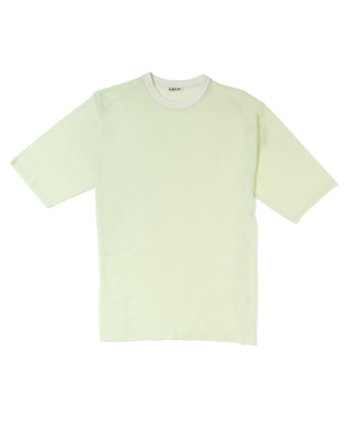 HARD TWIST HIGH GAUGE WOOL SILK KNIT TEE　A24ST03WS