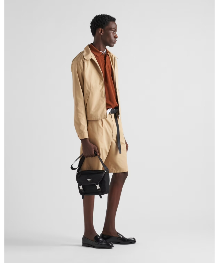 Re-Nylon xサフィアーノレザー ショルダーバッグ Re-Nylon xサフィアーノレザー ショルダーバッグ