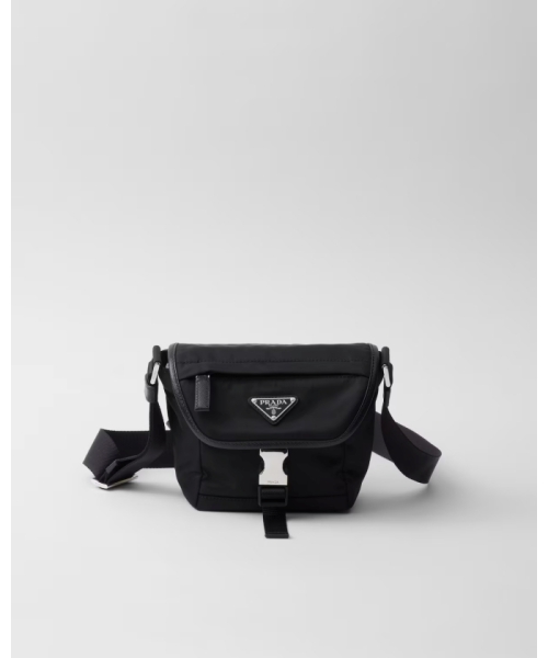 Re-Nylon xサフィアーノレザー ショルダーバッグ 2VD070_2DMG_F0002_V_OOO Re-Nylon xサフィアーノレザー ショルダーバッグ 2VD070_2DMG_F0002_V_OOO