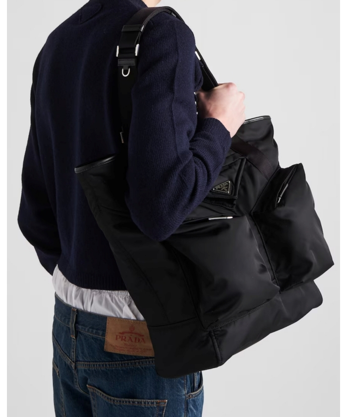 Re-Nylon xレザー トートバッグ 2VG120_2DW3_F0002_V_OOO Re-Nylon xレザー トートバッグ 2VG120_2DW3_F0002_V_OOO