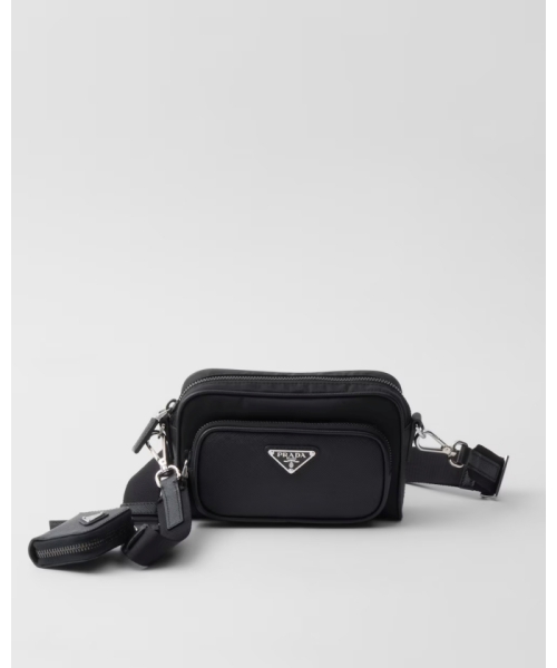 Re-Nylon xサフィアーノレザー ショルダーバッグ 2VH172_2DMH_F0002_V_OOO Re-Nylon xサフィアーノレザー ショルダーバッグ 2VH172_2DMH_F0002_V_OOO