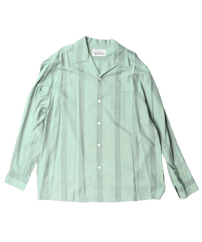 STRIPED OPEN COLLAR SHIRT L/S 24SSE-WMS-OC01(M246G001 STRIPED OPEN COLLAR SHIRT L/S 24SSE-WMS-OC01(M246G001