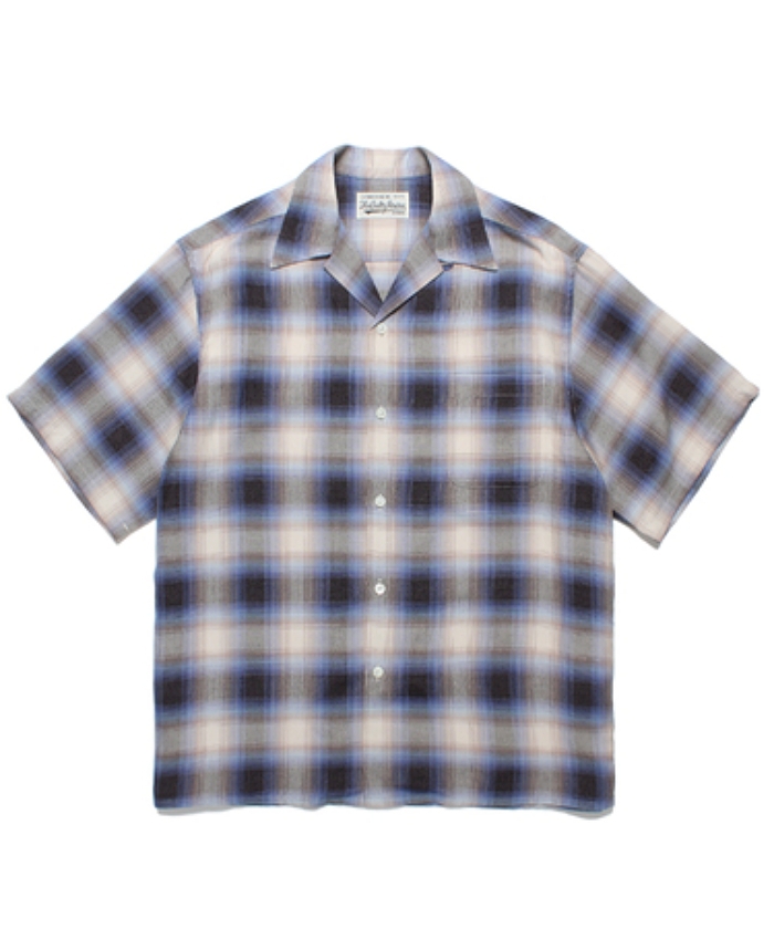 OMBRE CHECK OPEN COLLOR SHIRT S/S (TYPE-1) 24SS-WMS-OC10 OMBRE CHECK OPEN COLLOR SHIRT S/S (TYPE-1) 24SS-WMS-OC10