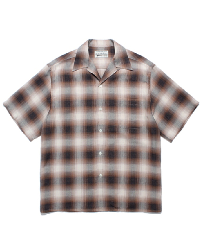 OMBRE CHECK OPEN COLLOR SHIRT S/S (TYPE-1) 24SS-WMS-OC10 OMBRE CHECK OPEN COLLOR SHIRT S/S (TYPE-1) 24SS-WMS-OC10