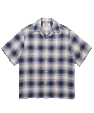 OMBRE CHECK OPEN COLLOR SHIRT S/S (TYPE-2) 24SS-WMS-OC11 OMBRE CHECK OPEN COLLOR SHIRT S/S (TYPE-2) 24SS-WMS-OC11