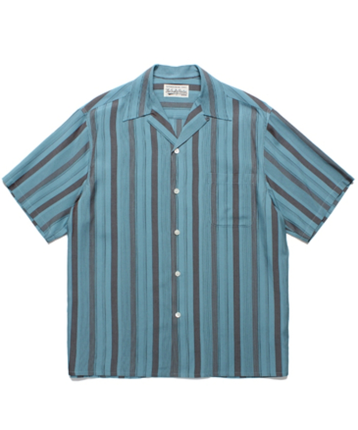 STRIPED OPEN COLLAR SHIRT S/S (TYPE-2) 24SS-WMS-OC09 STRIPED OPEN COLLAR SHIRT S/S (TYPE-2) 24SS-WMS-OC09