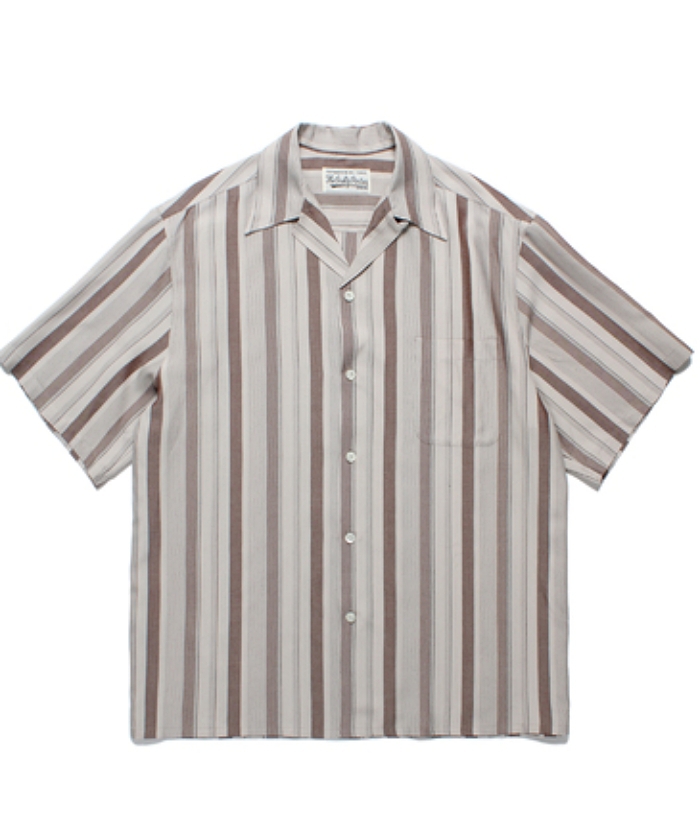 STRIPED OPEN COLLAR SHIRT S/S (TYPE-2) 24SS-WMS-OC09 STRIPED OPEN COLLAR SHIRT S/S (TYPE-2) 24SS-WMS-OC09
