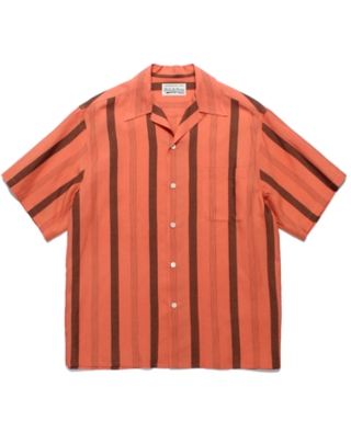 STRIPED OPEN COLLAR  SHIRT S/S (TYPE-1)　24SS-WMS-OC08