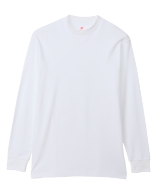 Hanes スエードニット クルーネックロングスリーブTシャツ　HM4-A204
