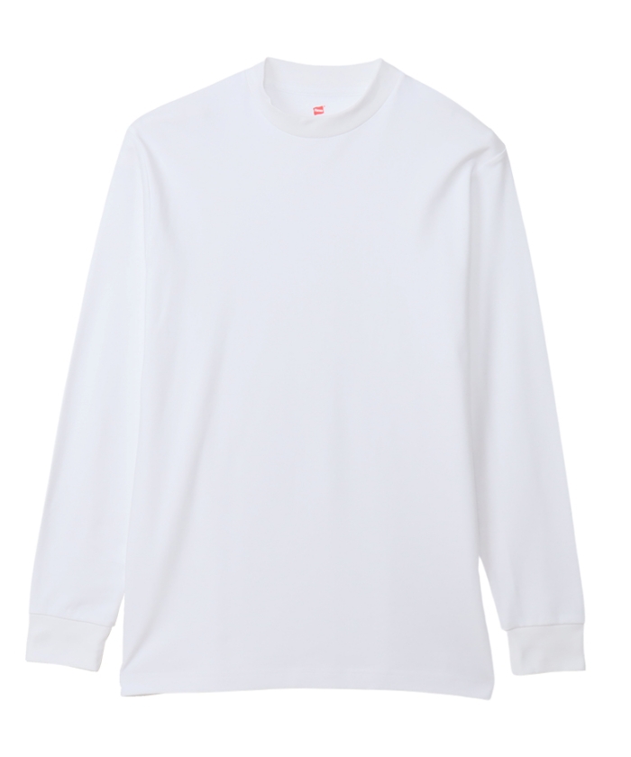 Hanes スエードニット クルーネックロングスリーブTシャツ HM4