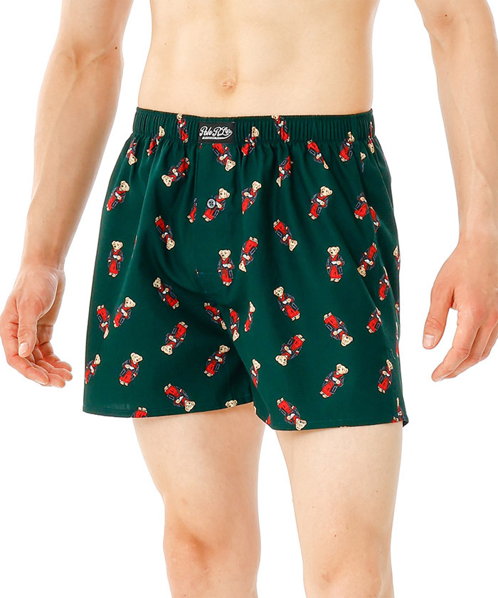 POLO RALPH LAUREN Woven Boxer Fall Morning Robe Bear Printed POLO RALPH LAUREN Woven Boxer Fall Morning Robe Bear Printed