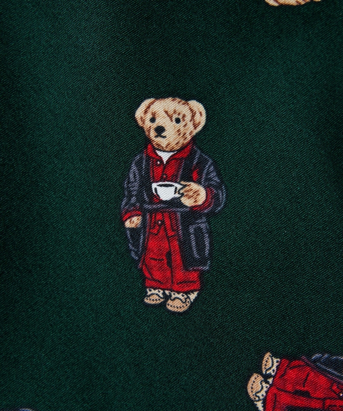 POLO RALPH LAUREN Woven Boxer Fall Morning Robe Bear Printed POLO RALPH LAUREN Woven Boxer Fall Morning Robe Bear Printed