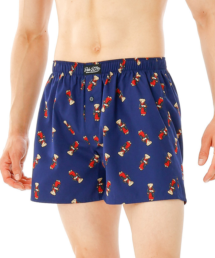 POLO RALPH LAUREN Woven Boxer Fall Morning Robe Bear Printed POLO RALPH LAUREN Woven Boxer Fall Morning Robe Bear Printed