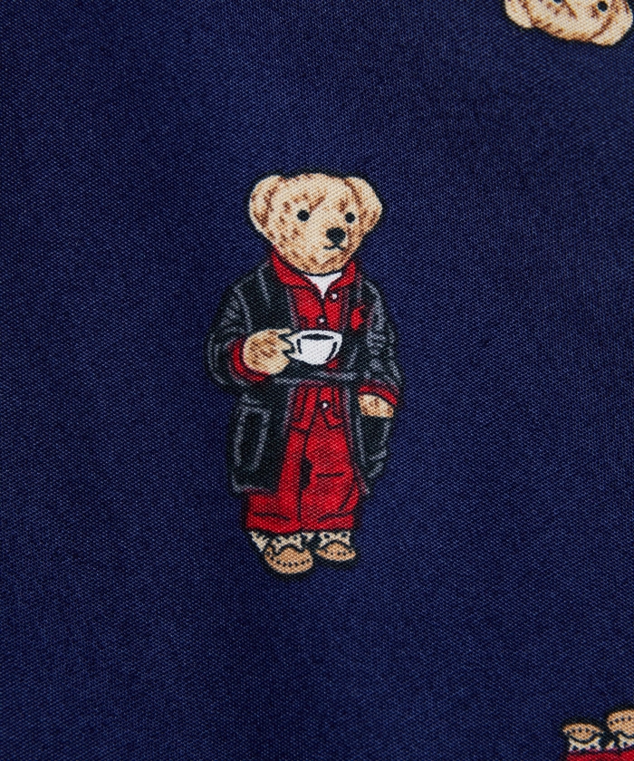 POLO RALPH LAUREN Woven Boxer Fall Morning Robe Bear Printed POLO RALPH LAUREN Woven Boxer Fall Morning Robe Bear Printed