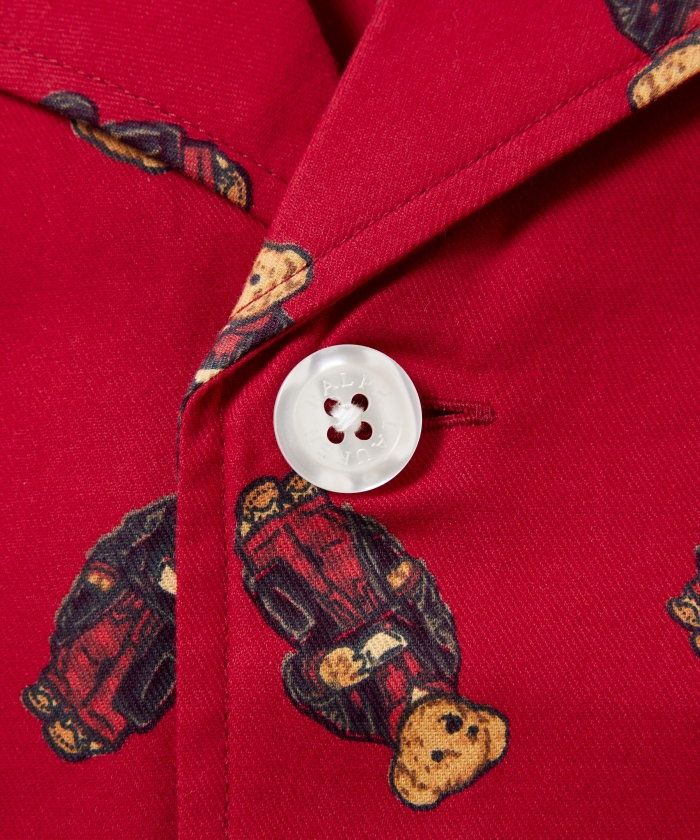 POLO RALPH LAUREN Flannel Pajama Fall Morning Robe Bear