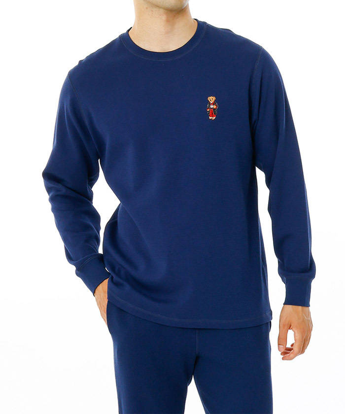 POLO RALPH LAUREN Waffle Crew Neck Long Sleeve Fall Morning POLO RALPH LAUREN Waffle Crew Neck Long Sleeve Fall Morning