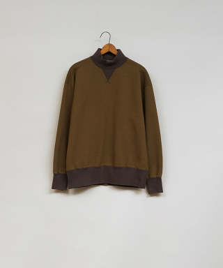 HIGH NECK SHIRT TWO TONE　80490020001