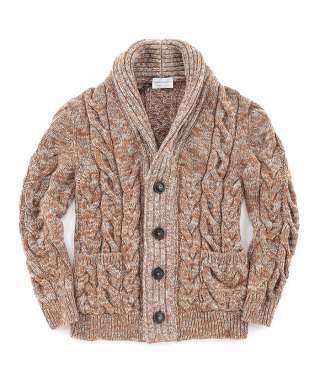 新品【セッテフィーリ カシミア】春夏 リネン混 ショールカーディガン 