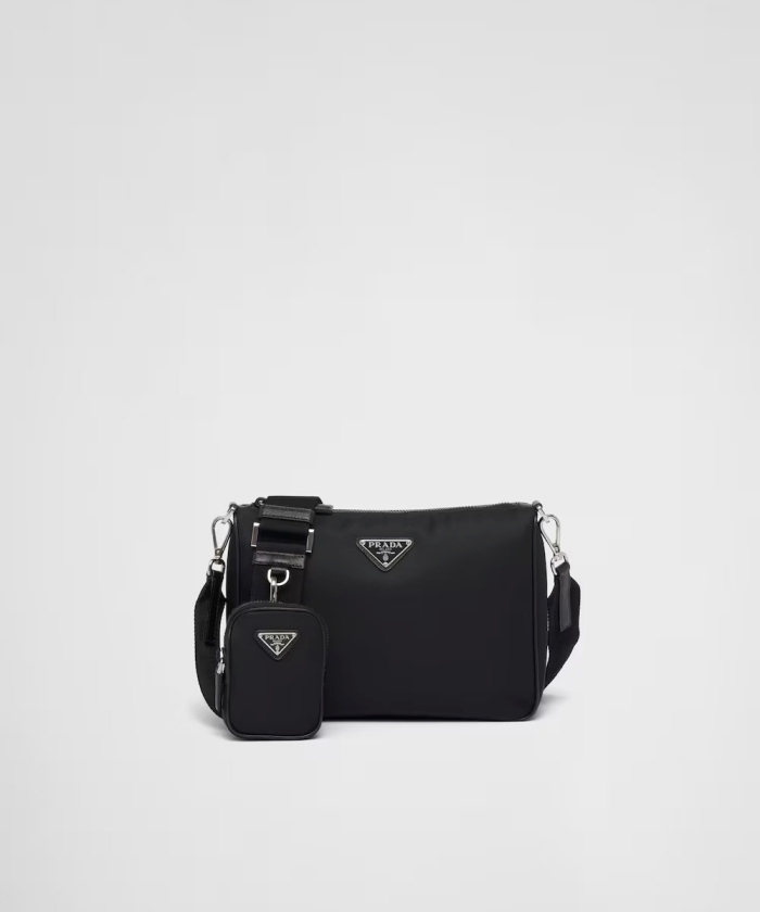 Re-Nylon×サフィアーノレザー ショルダーバッグ Re-Nylon×サフィアーノレザー ショルダーバッグ