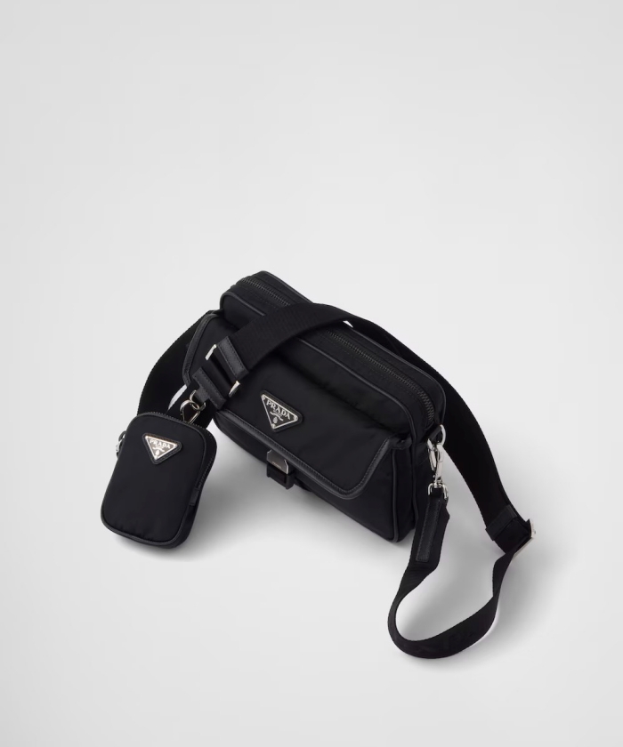 Re-Nylon×サフィアーノレザー ショルダーバッグ Re-Nylon×サフィアーノレザー ショルダーバッグ