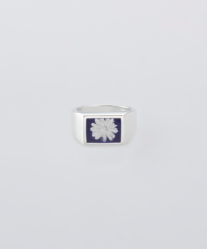 Signet Ring with Deep Blue Flower XOR101(M24D0077)｜HANKYU MEN'S
