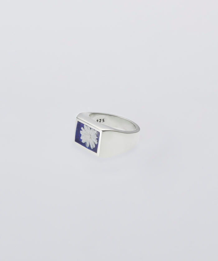 Signet Ring with Deep Blue Flower XOR101(M24D0077)｜HANKYU MEN'S