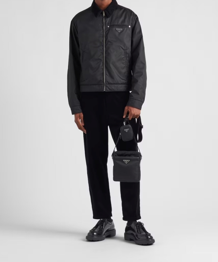 Re-Nylon xサフィアーノレザー ショルダーバッグ Re-Nylon xサフィアーノレザー ショルダーバッグ