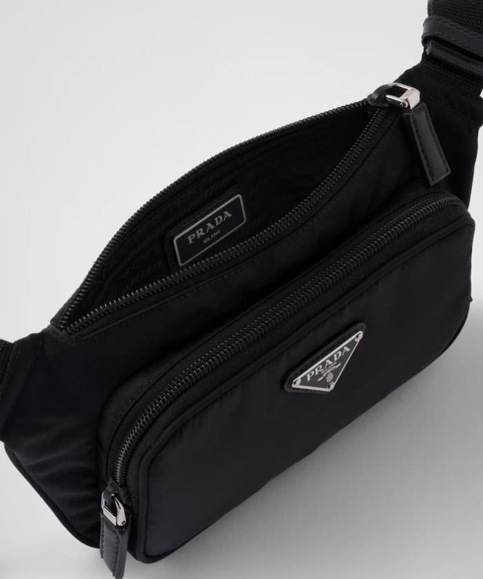 Re-Nylon xサフィアーノレザー ショルダーバッグ Re-Nylon xサフィアーノレザー ショルダーバッグ