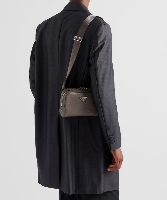 Re-Nylon xサフィアーノレザー ショルダーバッグ