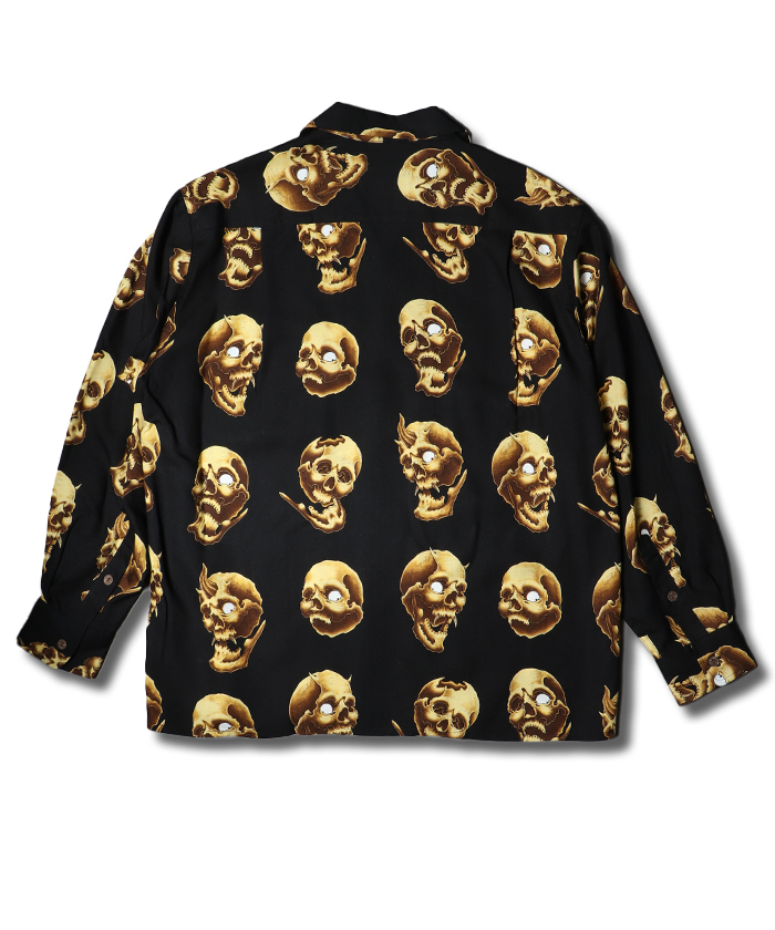 wacko 56 tattoo 長袖 アロハ　シャツ　ファティーグ スウェット WACKO MARIA】ワコマリア『56 Tattoo Studio 長袖アロハシャツ