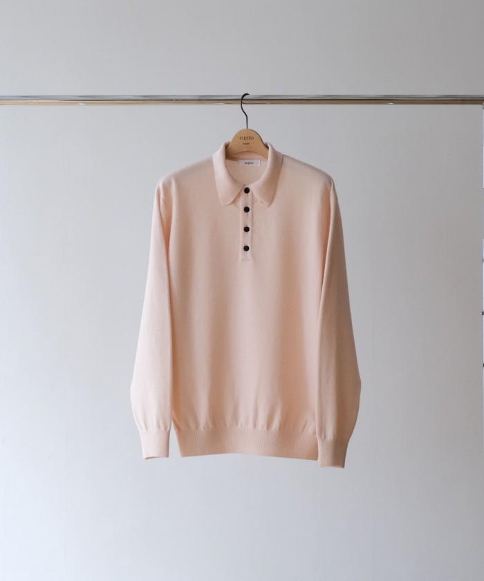 hhh】美品✨Tone ウールローゲージ knit polo ニットポロ hhh】美品