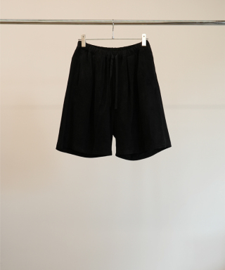 SUEDE TUCK WIDE SHORTS　ANC-PT73