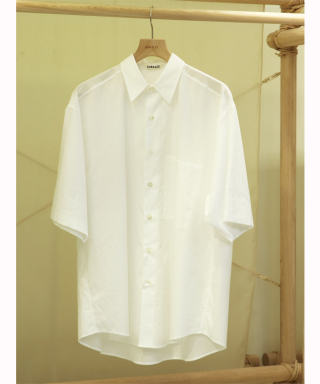 *WASHED FINX TWILL BIG HALF SLEEVED SHIRT　A25SS03TN