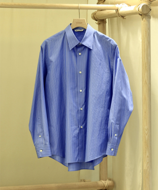 SUVIN HIGH COUNT CLOTH STRIPE SHIRT　A25SS01SS