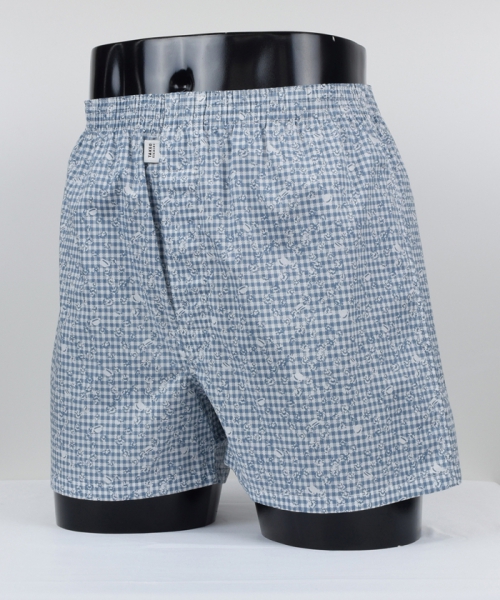 布帛前開きトランクス（貼り付けゴム仕様）　0607-04